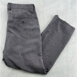 Perry Ellis Portfolio Pants Mens 38x30 Gray Dress Slacks Polyester Blend Classic
